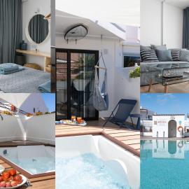Modern, design, private jacuzzi - 2 terraces, 2 beds - Wow Apartment - Los Christianos, hotel in Los Cristianos