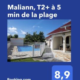 Maliann, T2+ à 5 min de la plage