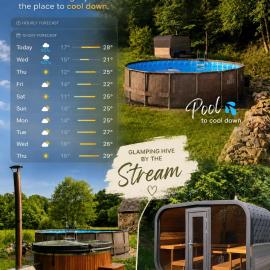 Glamping Hive by Stream