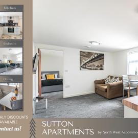 Modern Serviced Apartments in St Helens with Free WiFi Ideal for Leisure or Work Stays by North West Accommodation โรงแรมในเซนต์เฮเลนส์