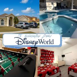Bright & Spacious Disney Home - Private Pool, Heated Spa & Game Room - Sleeps 14
