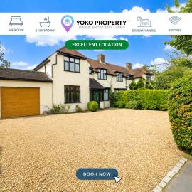 Meadows House I Detached I Driveway Parking I Near Taplow Station with Direct Trains to Central London in 30 minutes I Fast Wifi I Self-Check-In I By Yoko Property, hotel in Maidenhead