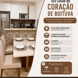 Apartamento 2 Quartos em Excelente Localização no Centro de Boituva ao Lado da Praça Matriz com Garagem Gratuita