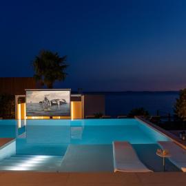 Seaview Villa ABA with 38sqm heated infinity pool, 4 bedrooms, Media room, 150m from sea