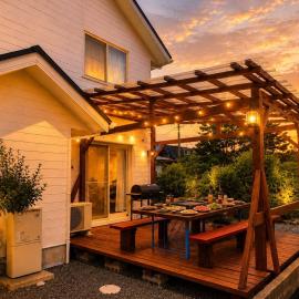 Biwa 広々テラス bbq 無料駐車場 湖まで徒歩3分, hotell i Takashima