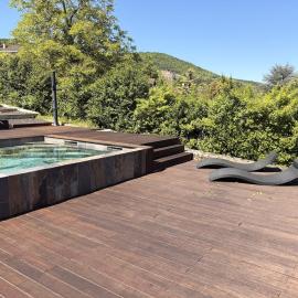 Nature, piscine, sauna en hiver, salle de sport