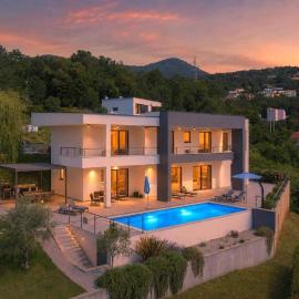 Villa Ziganto with a view of the Kvarner Bay