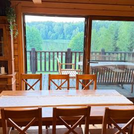 Dom Mazurski Raj - 4 sypialnie, prywatny pomost, tradycyjna balia, sauna, widok na jezioro