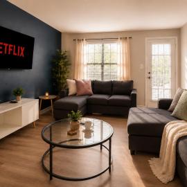 Austin Stay - King Bed, Workspace & Free Parking Near Downtown