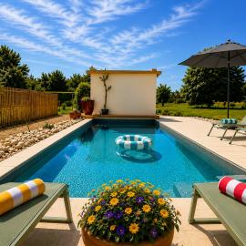 Villa 8 personnes avec piscine chauffée, Jardin de 6000 m2, 25mn de Lyon