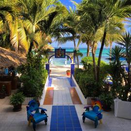Blue Tang Inn - Beachfront Suites and Pool, hotel em San Pedro