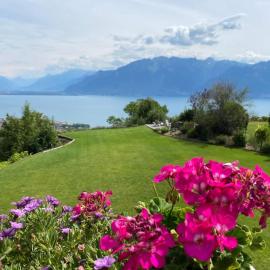 Le Chardonne - Designer's home with a stunning lake and mountain view, hotell i Chardonne