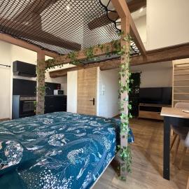 Studio atypique avec filet suspendu & mezzanine