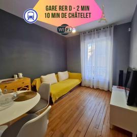 F2 cosy aux portes de Paris - 6 min de RER de Paris Gare de Lyon