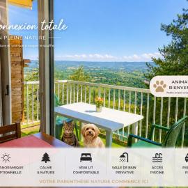 Le Chalet Belvédère, Piscine et Vue Panoramique, hotel v destinácii Ayen