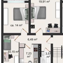Kiel Elisabethstraße 3 OG links 3 Zi Wohnung