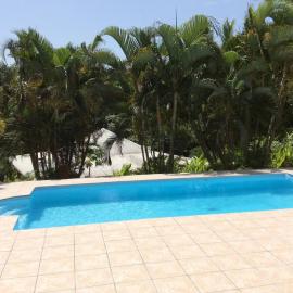 Villa charmante à Petit-Bourg avec piscine privée et jardin.