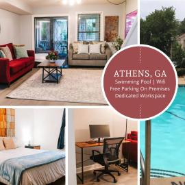 3-Bed Athens Getaway right near UGA with Pool and Parking and SmartTV, hotel in Athens