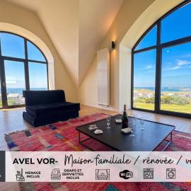 Avel Vor - Family home renovated sea view, hotel em Porspoder