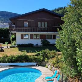 Chalet familial Gerardmer centre - salle de jeu - piscine partagée