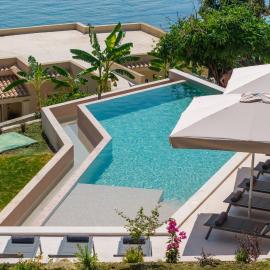 Beachfront Achillion Bay Villa in Corfu