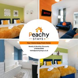 Stylish 3 Bedroom House Sleeps 6, 6 Minutes from Leicester City Centre, Free Parking & Wi-Fi, Perfect For Contractors, Business, Travel & Tourists, Weekly And Monthly Stays, Great Rates Available At Peachy Stays