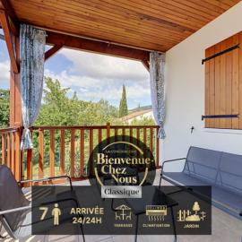 Maison familiale 7 pers, terrasse vue nature, clim