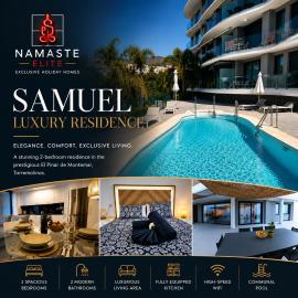 Samuel Luxury 2bedroom Apartment, Large patio, free wifi and private parking BY NAMASTE ELITE