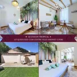 Le Cocon Tropical - Cosy, Clim, Centre-ville, Jardinet, 2 personnes, hotel a Miramas