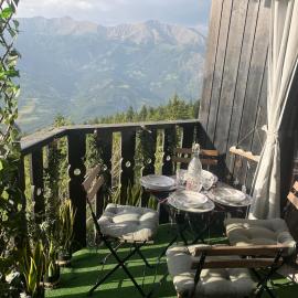 Au pied des pistes Balcon vue montagne