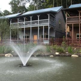 Magical Memories Brand New Veranda Level Cabin Overlooking Pond in Heart of Bryson City