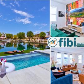 Indio में, होटल Luxe Lakefront Dream Villa: Heated Saltwater Pool