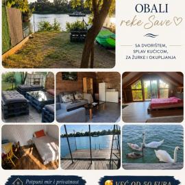 Chill kuća na obali Save sa splav kućicom