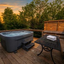 Shack Cozy with Spa near Massif Charlevoix & MSA, Hotel in Saint-Tite-des-Caps