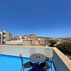 Heart of Victoria Studio, Big Terrace with Citadel view and Gozo panorama