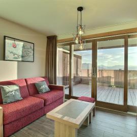 ARC 1600, Résidence Premium LE RIDGE, Appartement 06 personnes Vue Montagne - Ski aux pieds - Sauna, Hammam, Piscine intérieure chauffée, Salle de sport & fitness