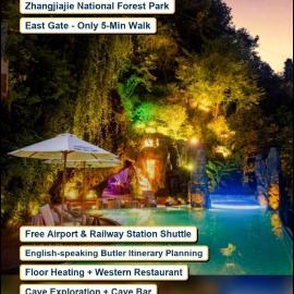 Zhangjiajie Shisuji Hotel-Zhangjiajie National Forest Park,Avatar Scenic Area,East Gate, only 5 minute walk, free airport,Railway Station shuttle, English-speaking butler itinerary planning, floor heating, Western restaurant, cave exploration, cave bar
