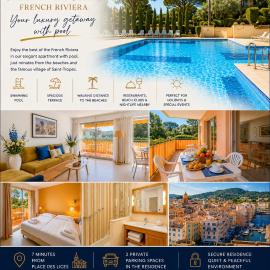 SAINT TROPEZ SUPERBE APPARTEMENT CLIMATISEE PISCINE PARKING Terrasse