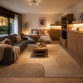 Luxury studio apartment with terrace in Meylan residential area, Hotel in Meylan