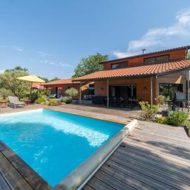 Villa familiale 10 pers. à Biscarrosse avec piscine chauffée, près du lac et des pistes cyclables - FR-1-319-488