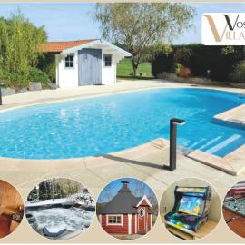 Villa 200m2 avec PISCINE chauffée & SPA & sauna & kota-grill, hotel a Laval-sur-Vologne