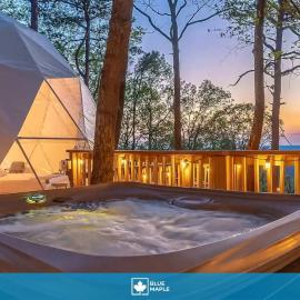 Glamping dome w hot tub & fire pit, hotel in Augusta