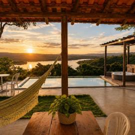 RANCHO NATURE piscina e hidromassagem no LAGO CORUMBÁ 4 ALEXANIA, Hotel in Alexânia