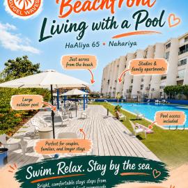 GW009 Gugel Waves Patio and Pool Seaview Apartment, hotel Naharijában