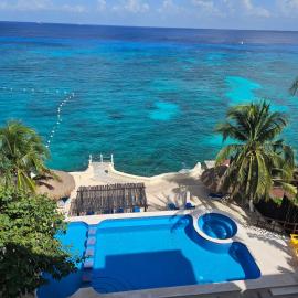 Cozumel में, होटल Cantamar 401, huge condo , incredible views, Sargassum Free