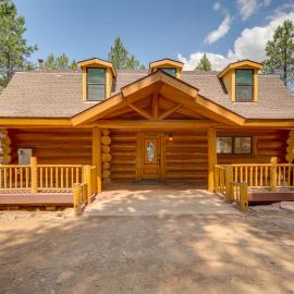 Real Log Cabin in Flagstaff with Forest Views