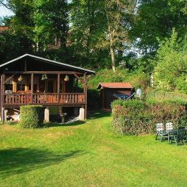 Blockhaus am Templiner See mit Seeblick