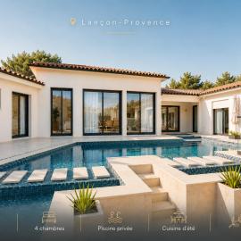 Villa contemporaine - Piscine - Cuisine d'été