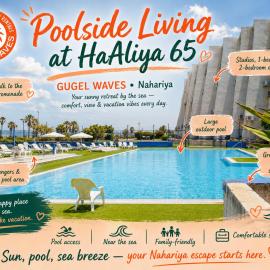 GW014 Gugel Waves Patio and Pool Seaview Apartments, hotel sa Nahariyya