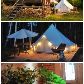 Glempings Pasaka un pirts I tent and sauna, hotel a Vecumnieki
